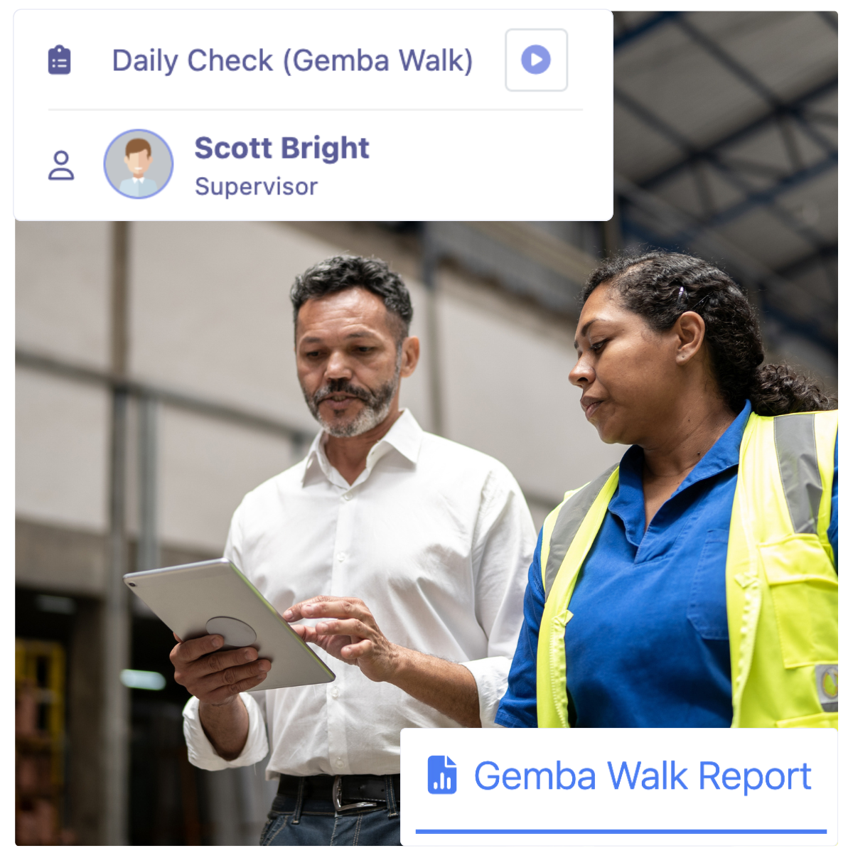 Digital Gemba Walk App on Mobile Device