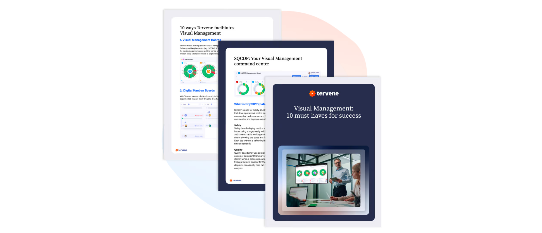 Digital resources highlighting Tervene’s Visual Management for effective team coordination and oversight.