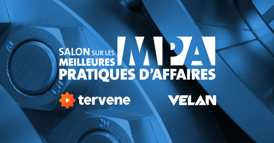 Bannière Salon MPA 2025 avec Tervene, mettant en avant le management visuel pour l'excellence manufacturière.